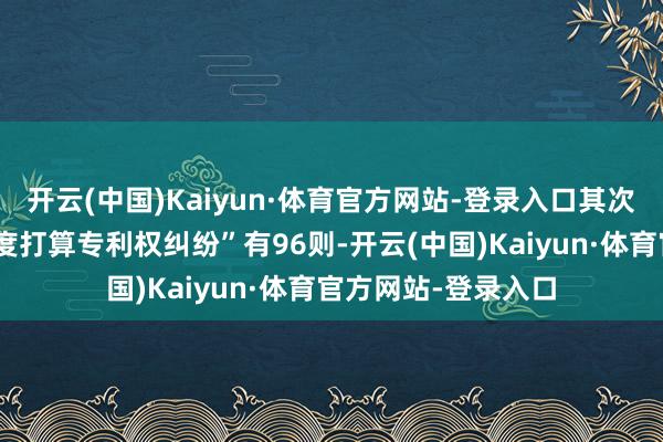 开云(中国)Kaiyun·体育官方网站-登录入口其次为“侵害外不雅揣度打算专利权纠纷”有96则-开云(中国)Kaiyun·体育官方网站-登录入口