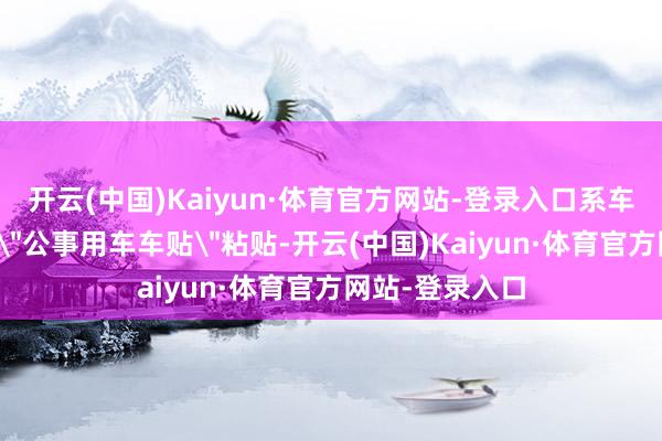 开云(中国)Kaiyun·体育官方网站-登录入口系车主私自购买了