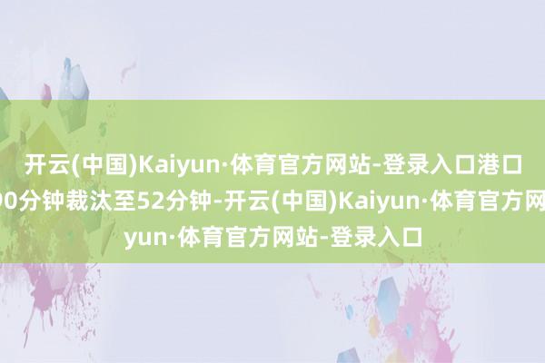 开云(中国)Kaiyun·体育官方网站-登录入口港口通关技艺从90分钟裁汰至52分钟-开云(中国)Kaiyun·体育官方网站-登录入口