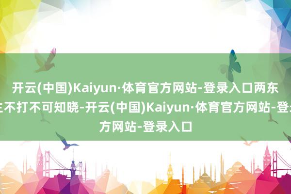 开云(中国)Kaiyun·体育官方网站-登录入口两东说念主不打不可知晓-开云(中国)Kaiyun·体育官方网站-登录入口